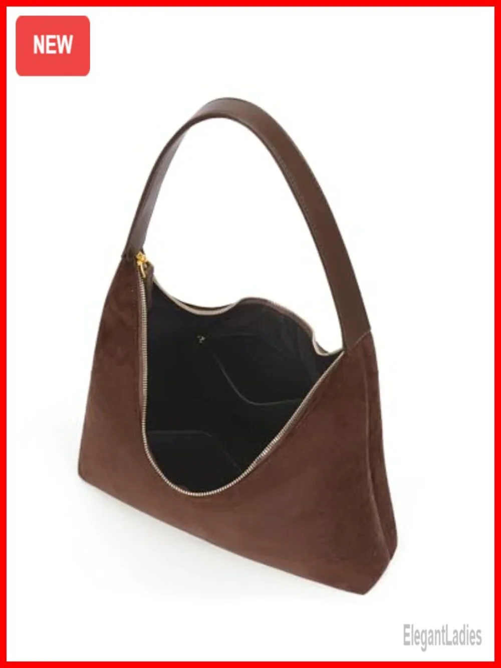 Faux Suede Hobo Bag with Bow Magnetic Closure Large Capacity Shoulder Tote